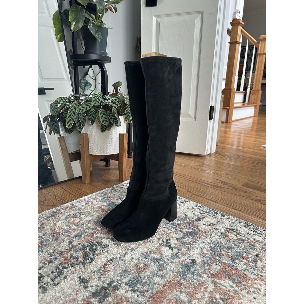 Tory Burch Suede Tall Black Boots Size 7